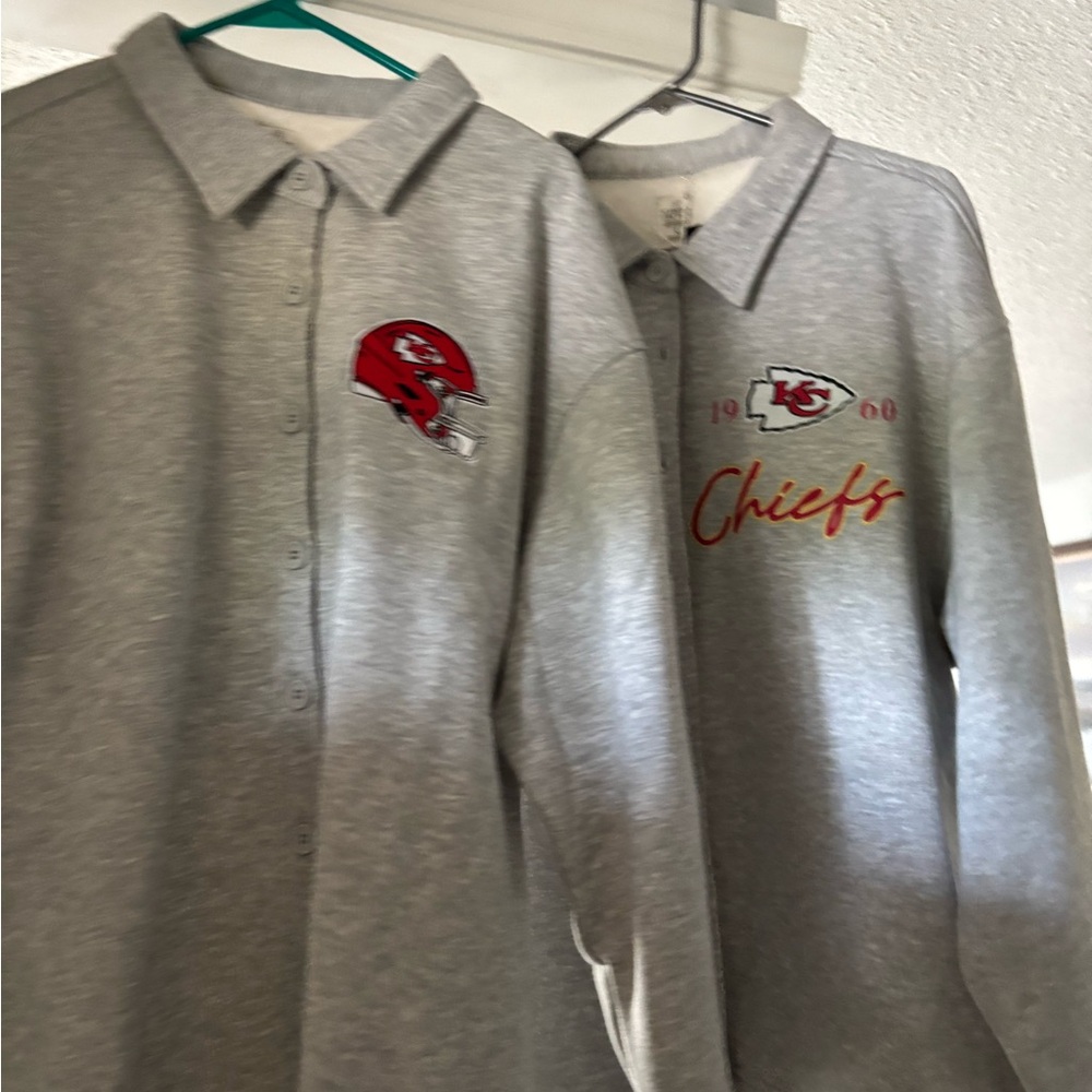 Kansas City Chiefs Women’s Shacket Gameday Couture size Large Brand new- Lot 2